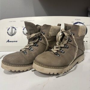 Stylish Tan Lace-Up Boots